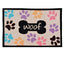 Loving Pets Fashion Mat Woof with Multi Paws Multi - Color - Dog