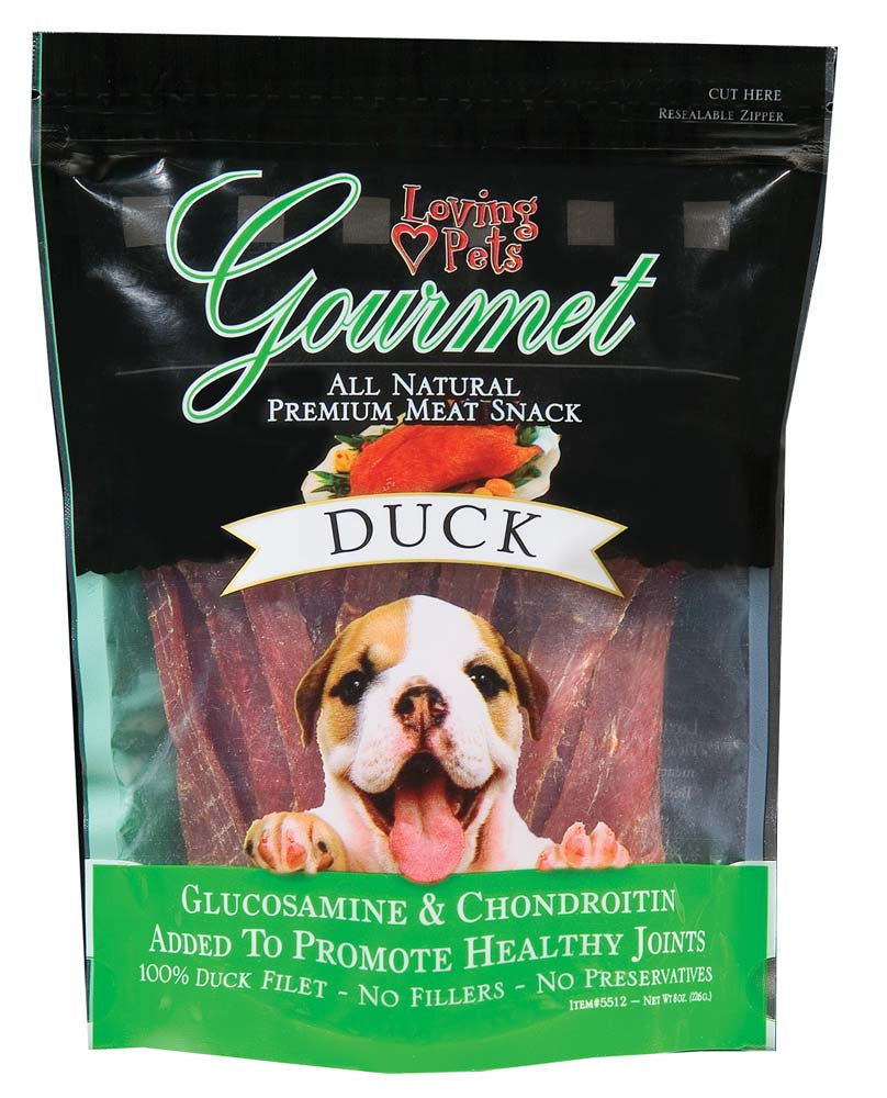 Loving Pets Gourmet Duck Filet Strips Dog Treats 6oz