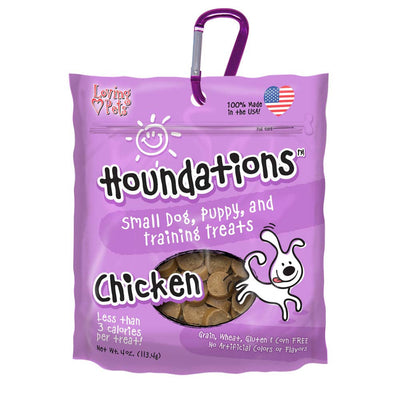 Loving Pets Houndations Small Dog & Puppy Training Treats Chicken 4oz