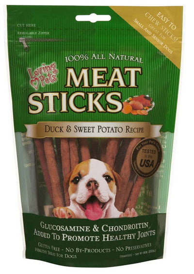 Loving Pets Meat Sticks Dog Treats Duck & Sweet Potato 6oz