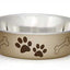 Loving Pets Metallic Bella Bowl Champagne Large {L + b} 430876 - Dog