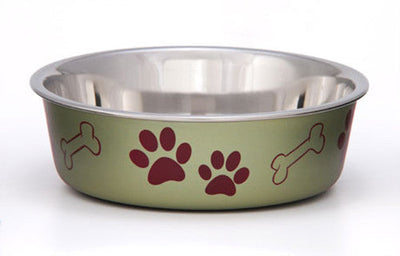 Loving Pets Metallic Dog Bowl Artichoke LG