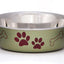 Loving Pets Metallic Dog Bowl Artichoke MD