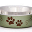 Loving Pets Metallic Dog Bowl Artichoke SM
