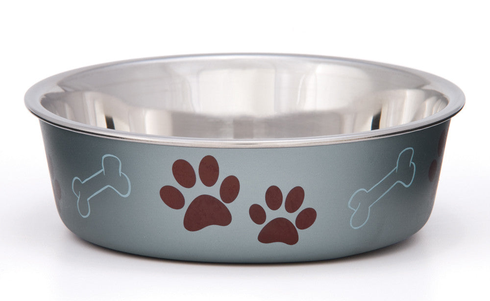 Loving Pets Metallic Dog Bowl Blueberry SM