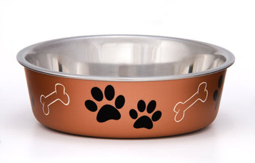 Loving Pets Metallic Dog Bowl Copper LG