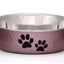 Loving Pets Metallic Dog Bowl Grape LG