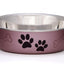 Loving Pets Metallic Dog Bowl Grape MD