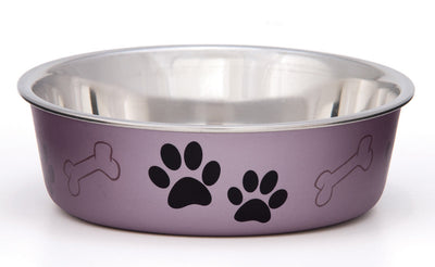 Loving Pets Metallic Dog Bowl Grape SM