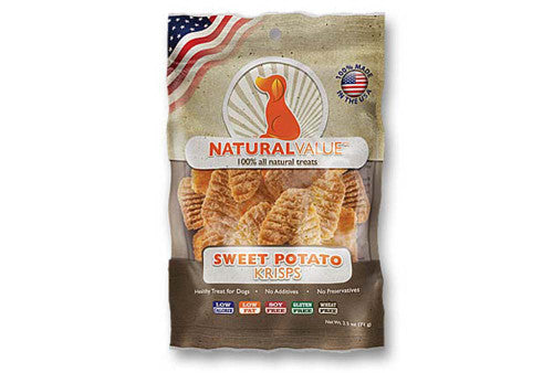 Loving Pets Natural Value Krisps Dog Treats Sweet Potato 2.5oz