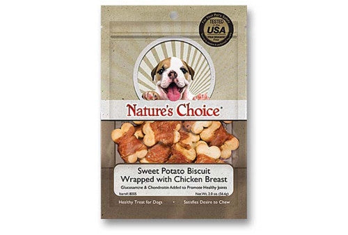 Loving Pets Nature’s Choice Wrapped Biscuit Dog Treats Sweet Potato & Chicken 2oz