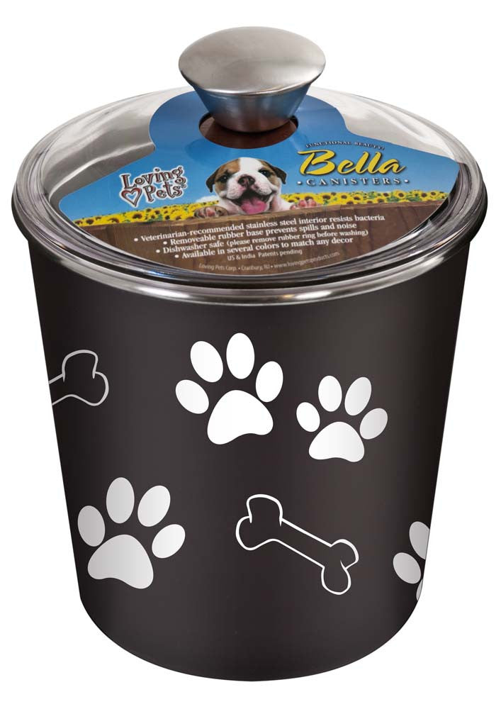 Loving Pets Treat Canister Espresso