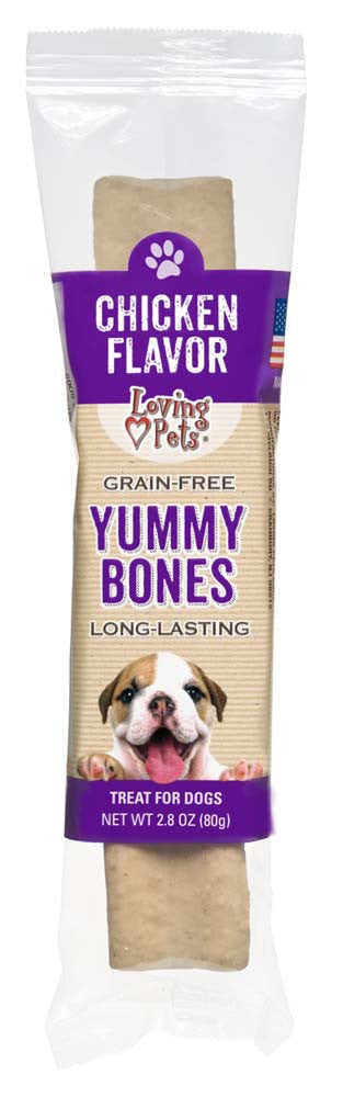 Loving Pets Yummy Bone Flavor Filled Dog Treat Chicken 2.8oz