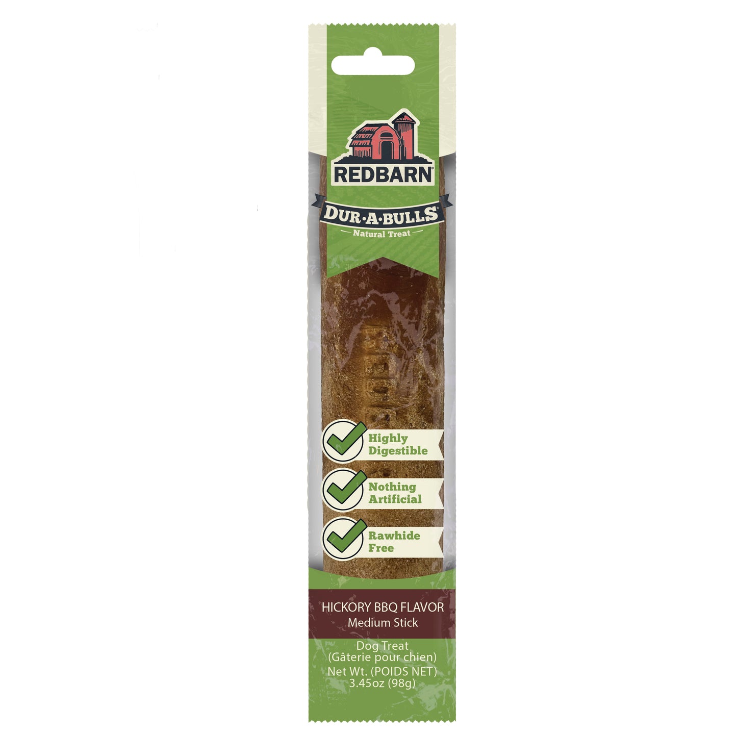 Redbarn Pet Products Dur-A-Bulls Stick Hickory BBQ 40Ct, Medium 785184011034