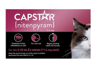 Capstar Flea Tablet for Cats 11.4 Mg Each, 6 Tablets 073091033394