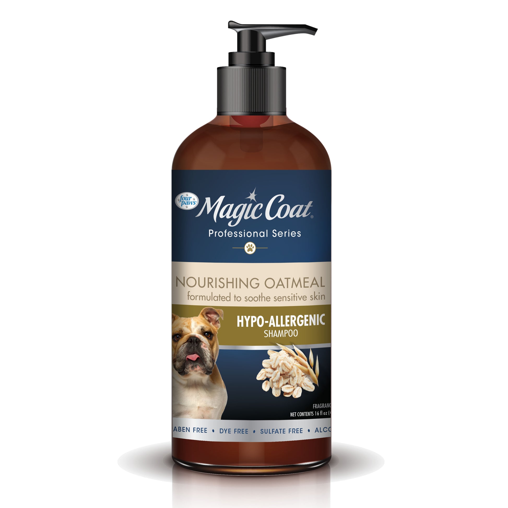 Four Paws Magic Coat Professional Series Nourishing Oatmeal Hypoallergenic Dog Shampoo Fragrance Free 16 oz (1 ct) 045663976002
