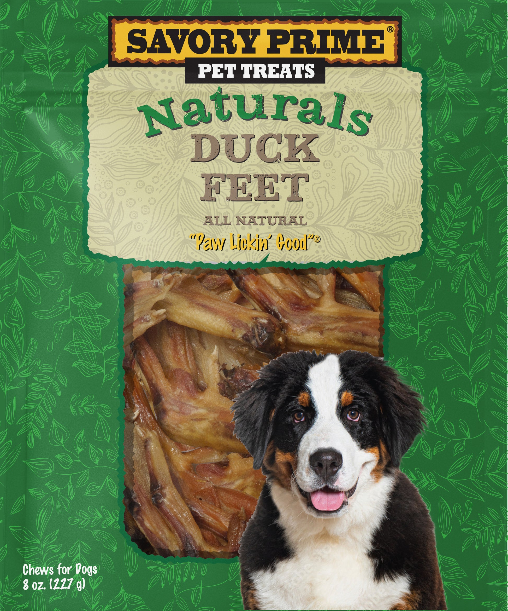 Savory Prime Naturals Duck Feet Dog Chews 8 oz 810359003337