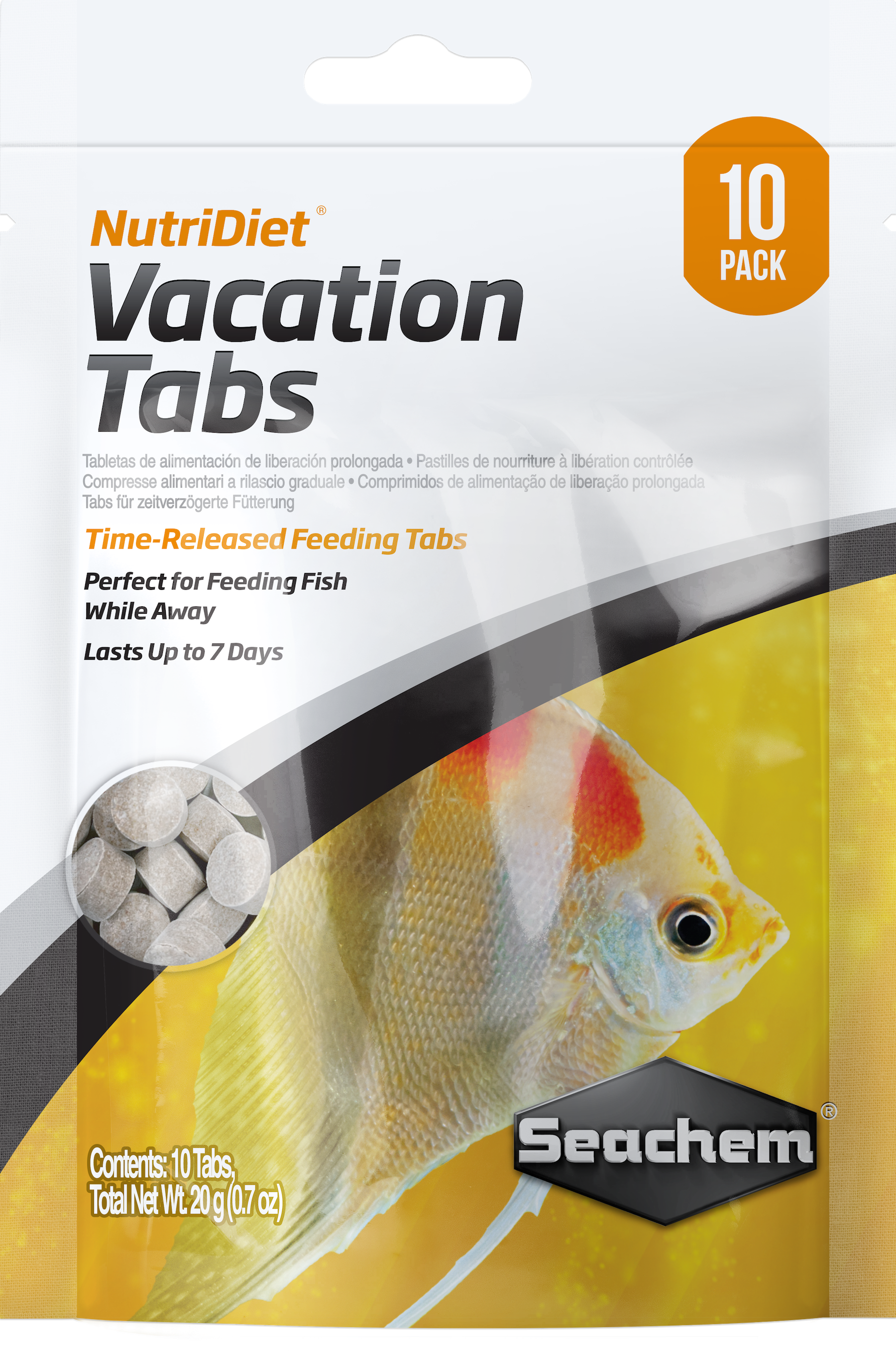 Seachem Laboratories Seachem NutriDiet Vacation Time-Released Tabs Fish Food 10 ct 000116010009