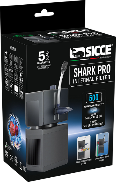Sicce SHARK PRO Internal Filter 500 132 GPH 8011469974605