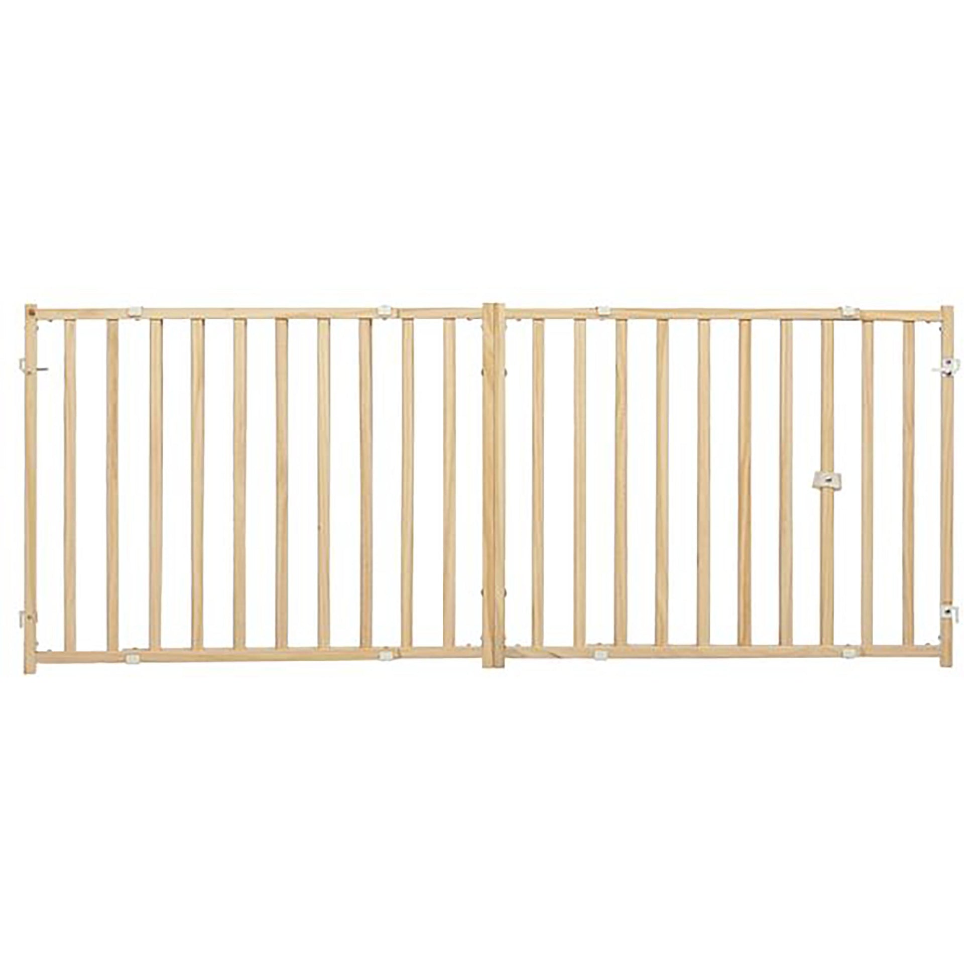 MidWest Homes for Pets Expandable Wood Gate 50-94In X 24 in 027773022824