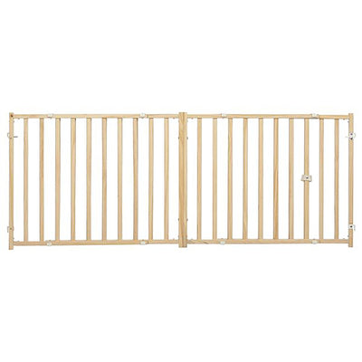 MidWest Homes for Pets Expandable Wood Gate 50-94In X 24 in 027773022824