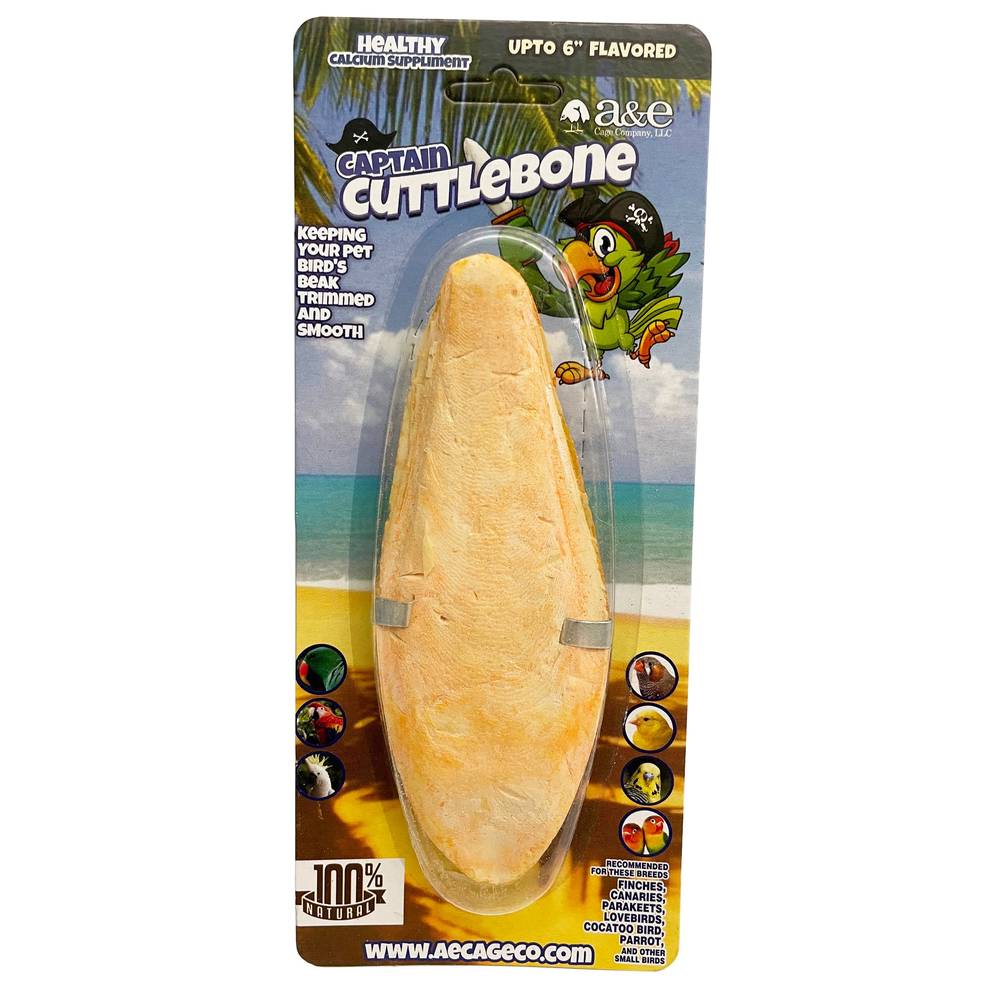 A & E Cages Flavored Cuttlebone 6 in 644472016710