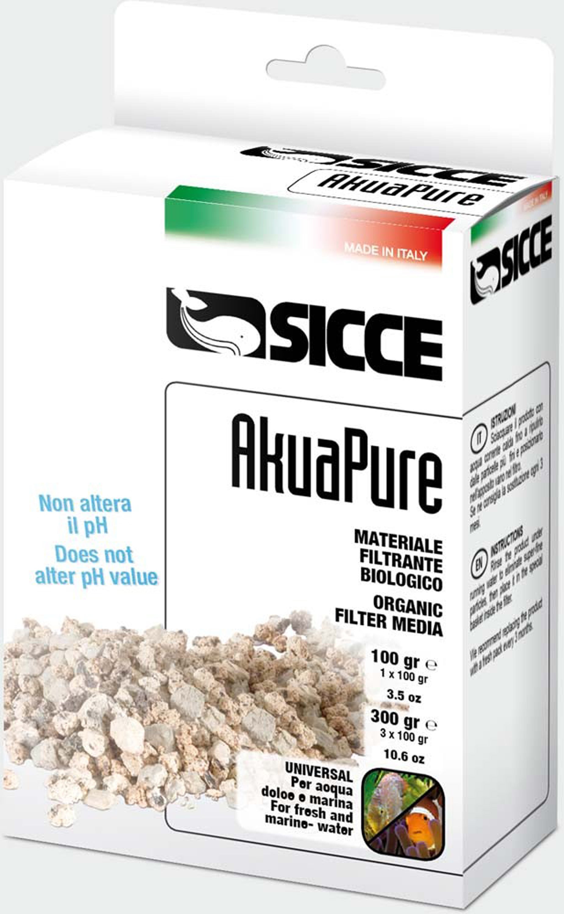 Sicce WHALE & SPACE EKO Replacement Akua Pure High Pore Bio MEDIA - 300G 300 g 8011469957387