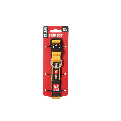 Boss Dog Tactical Adjustable Dog Collar Yellow X-Small, 11-14 in 850065051734