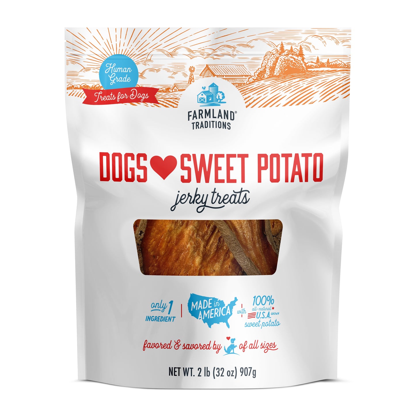 Farmland Traditions Dogs Love Sweet Potato Slices Dog Treats 32 oz 884713003394