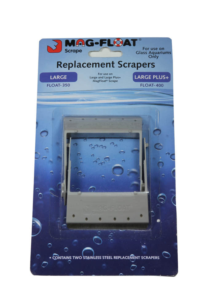 Mag-Float Replacement Scrapers for Glass Aquariums Grey/White LG/LG+ 2pk