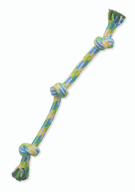 Mammoth Braidys 3 Knot Rope Tug Dog Toy Assorted 20in MD