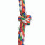 Mammoth Cloth Dog Toy Rope 3 Knot Tug Multi-Color 20in MD