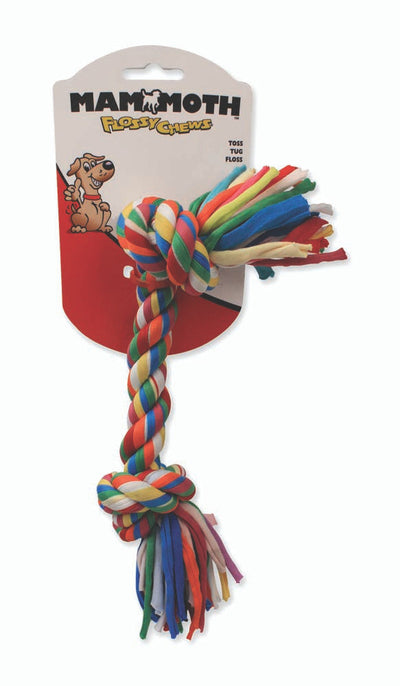 Mammoth Cloth Dog Toy Rope Bone Assorted 12in MD