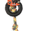 Mammoth TireBiter II with Rope Dog Toy Multi - Color 3.75in SM