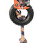 Mammoth TireBiter II with Rope Dog Toy Multi - Color 6in LG
