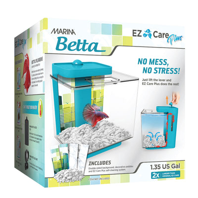 Marina EZ Care Plus Betta Aquarium 1.3 gal Blue 015561133371