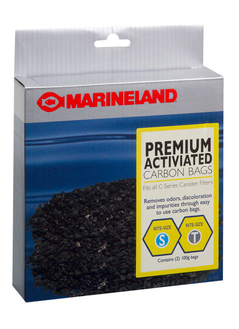 Marineland Activate Carbon with Bag for Canister Filters Rite - Size S/Rite - Size T 2 Pack - Aquarium