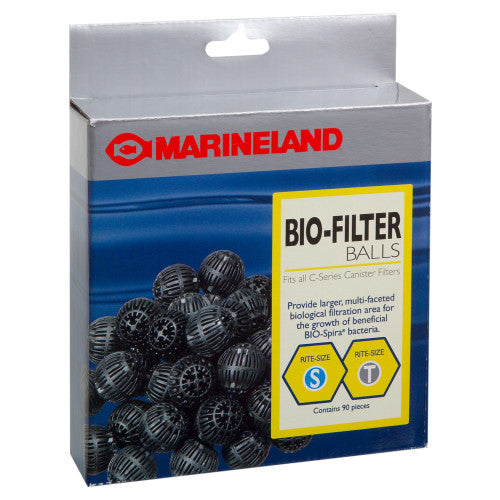 Marineland Bio - Filter Balls for C - Series Canister Filters Black Rite - Size S/Rite - Size T 90 Count - Aquarium