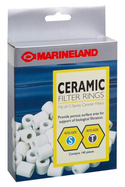 Marineland Ceramic Filter Rings for C - Series Canister Filters White Rite - Size S/Rite - Size T 140 Count - Aquarium