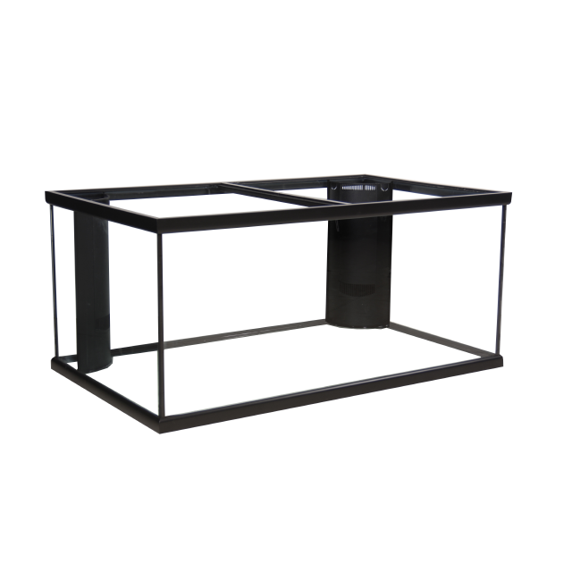 Marineland Corner-Flo Rectangular Aquarium Black, Clear 120 gal 48x24x24 in