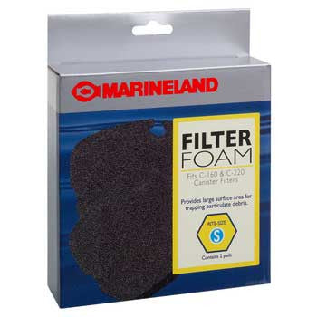 Marineland Filter Foam Fits C-160 And C-220 Canister Filter Rite-size S 2pk {L+b} 047431903203