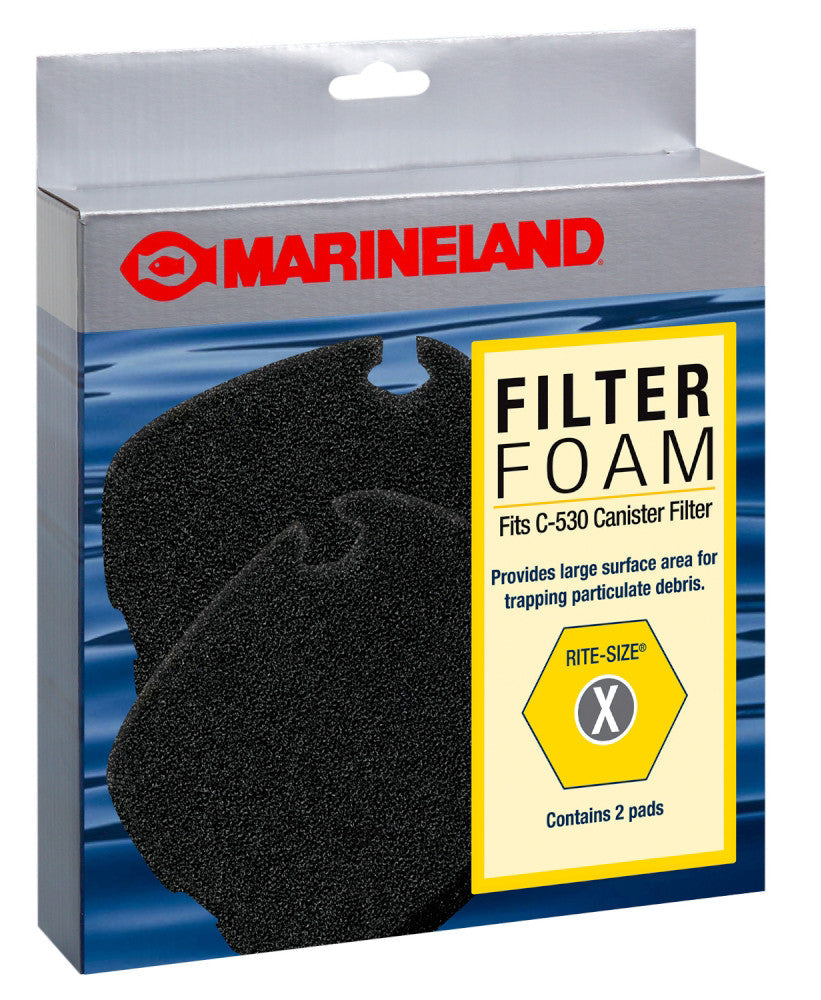 Marineland Filter Foam for Canister Filters Black Rite-Size X 2 Pack