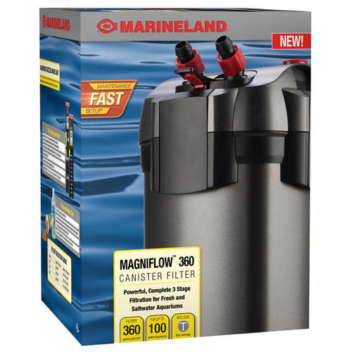 Marineland Magniflow 360 Canister Filter Black Grey - Aquarium