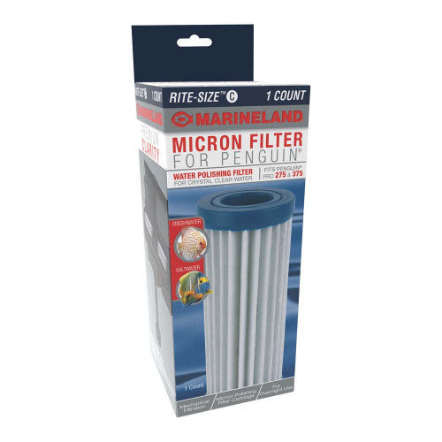 Marineland Micron Filter for Penguin Series Filters White Rite - Size C 1 Count - Aquarium