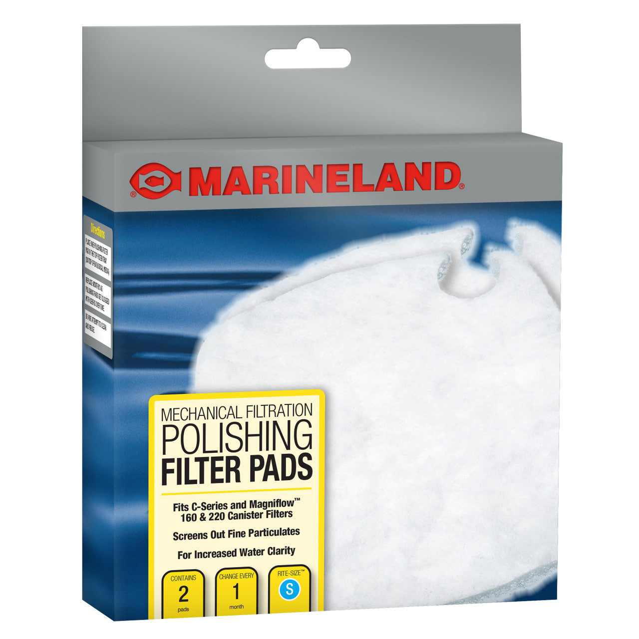Marineland Polishing Filter Pads for Canister Filters White Rite-Size S 2 Pack