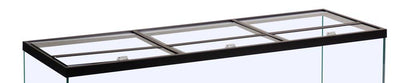 Marineland Rectangular Glass Canopy 125, 150gal w/2 braces Clear, Black 72in X 18in