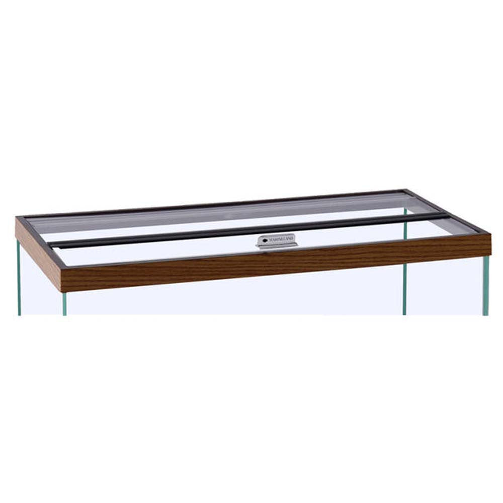 Marineland Rectangular Glass Canopy 53 and 65gal Clear, Black 36in X 18in