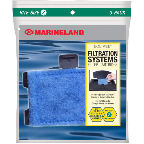 Marineland Replacement Cartridge for Eclipse Filters Rite - Size Z 3 Pack - Aquarium