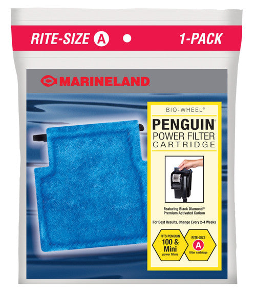 Marineland Replacement Cartridge for Penguin 100B Mini and 99B Power Filters Rite - Size A 1 Pack - Aquarium