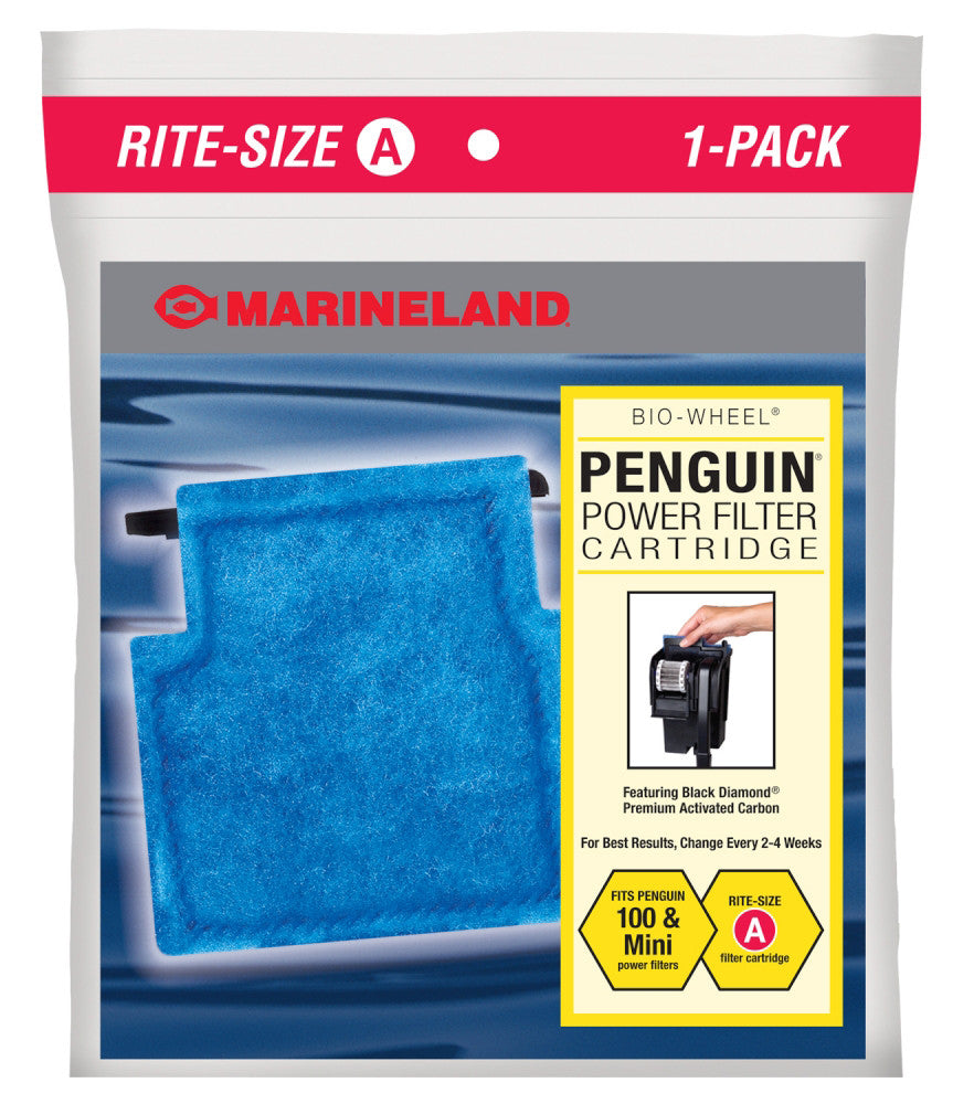 Marineland Replacement Cartridge for Penguin 100B, Mini, and 99B Power Filters Rite-Size A 1 Pack